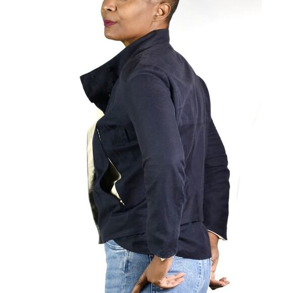 Kuho Cotton Jacket Blue Twill Korean Convertible Canvas Avant Garde Size Small - Picture 14 of 15